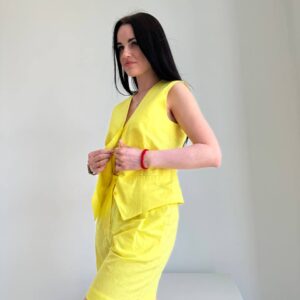 костюм із щільного льону